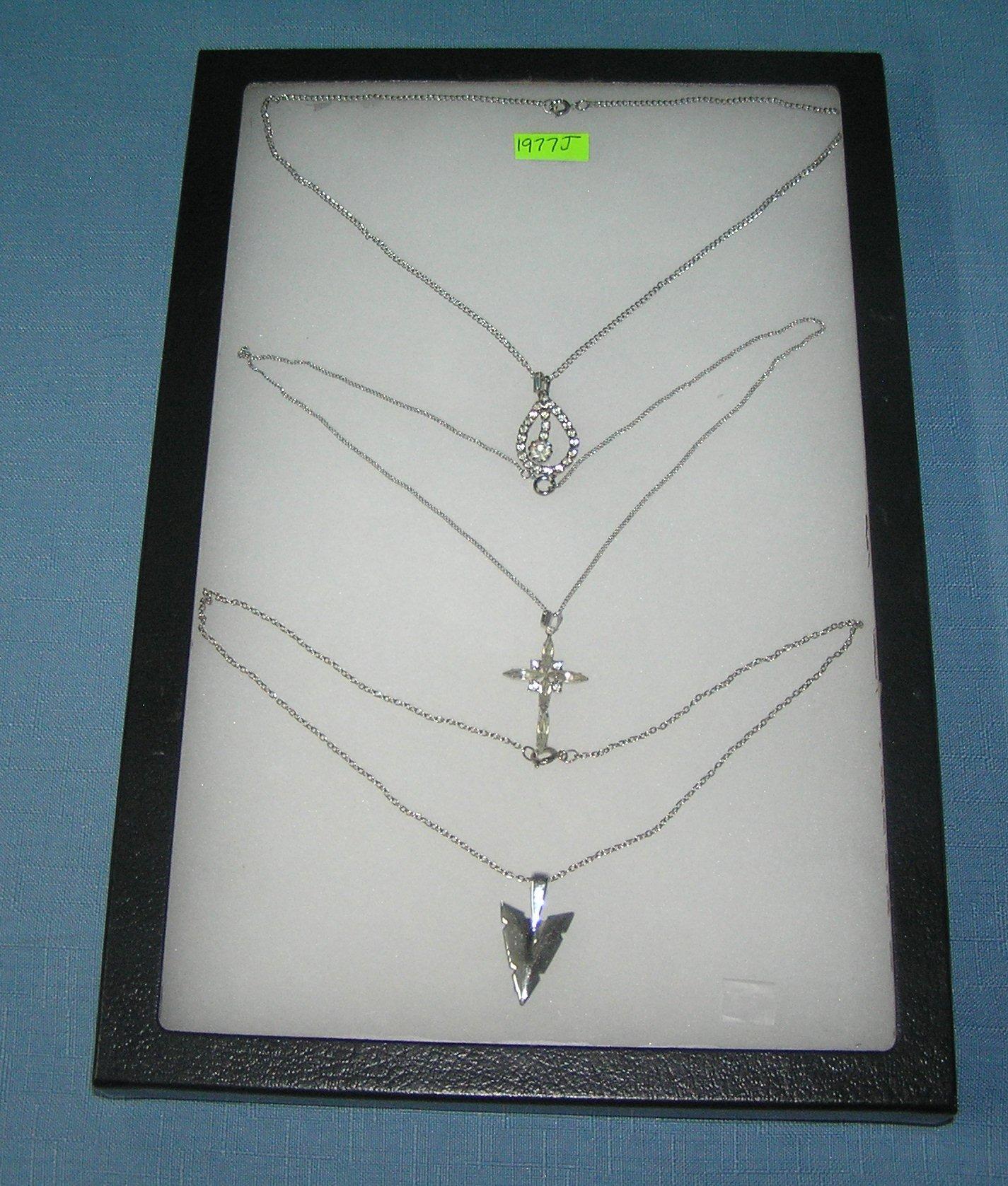 Collection of vintage costume jewelry necklaces