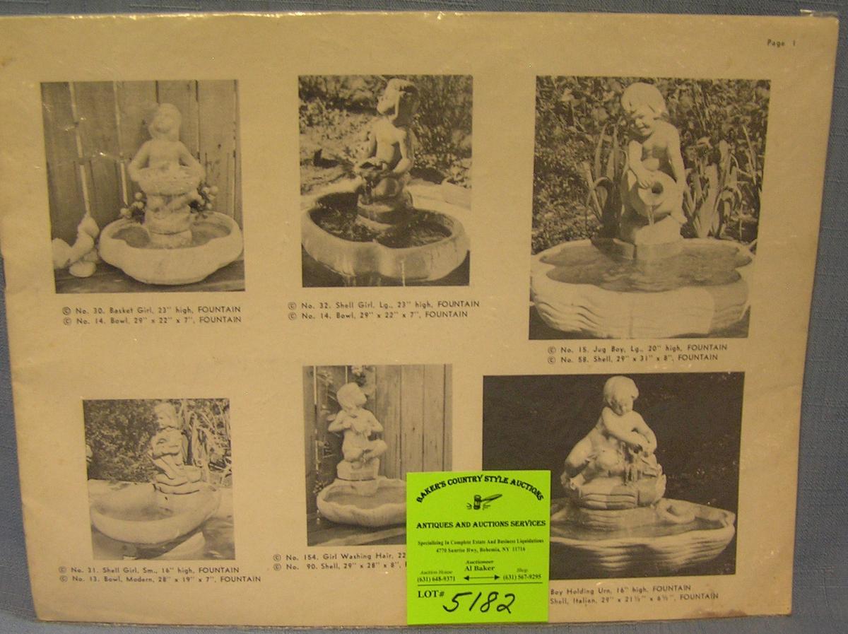 Vintage catalog of outdoor statuary, furn. and more