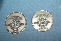 Pure silver state of Isreal medallion set by Salvidor Dali