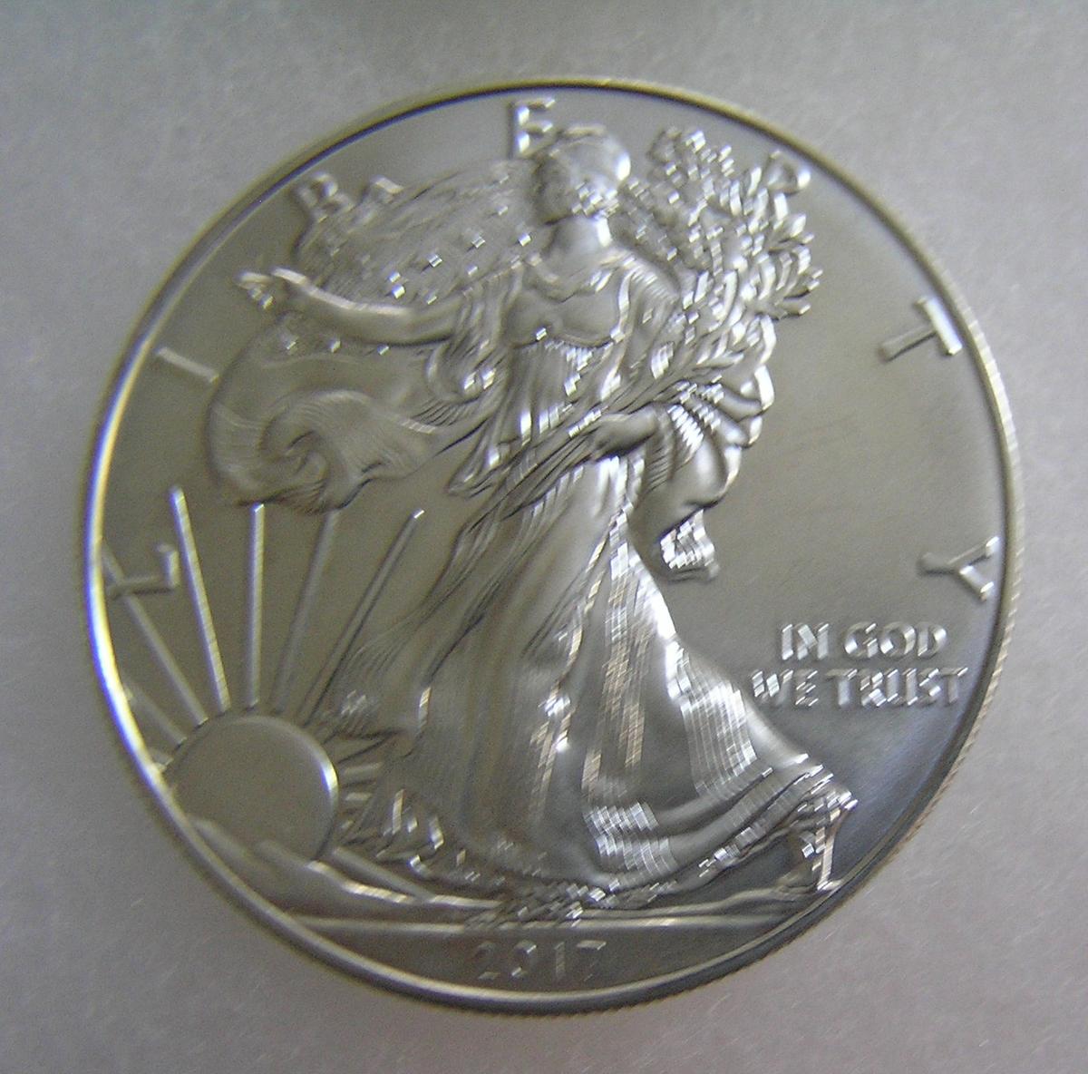 Walking Liberty silver eagle 1 troy oz coin