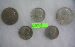 Kennedy and Eisenhower coin group