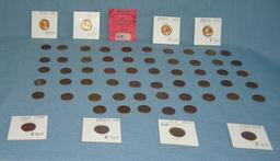 Collection of Lincoln Memorial vintage copper pennies