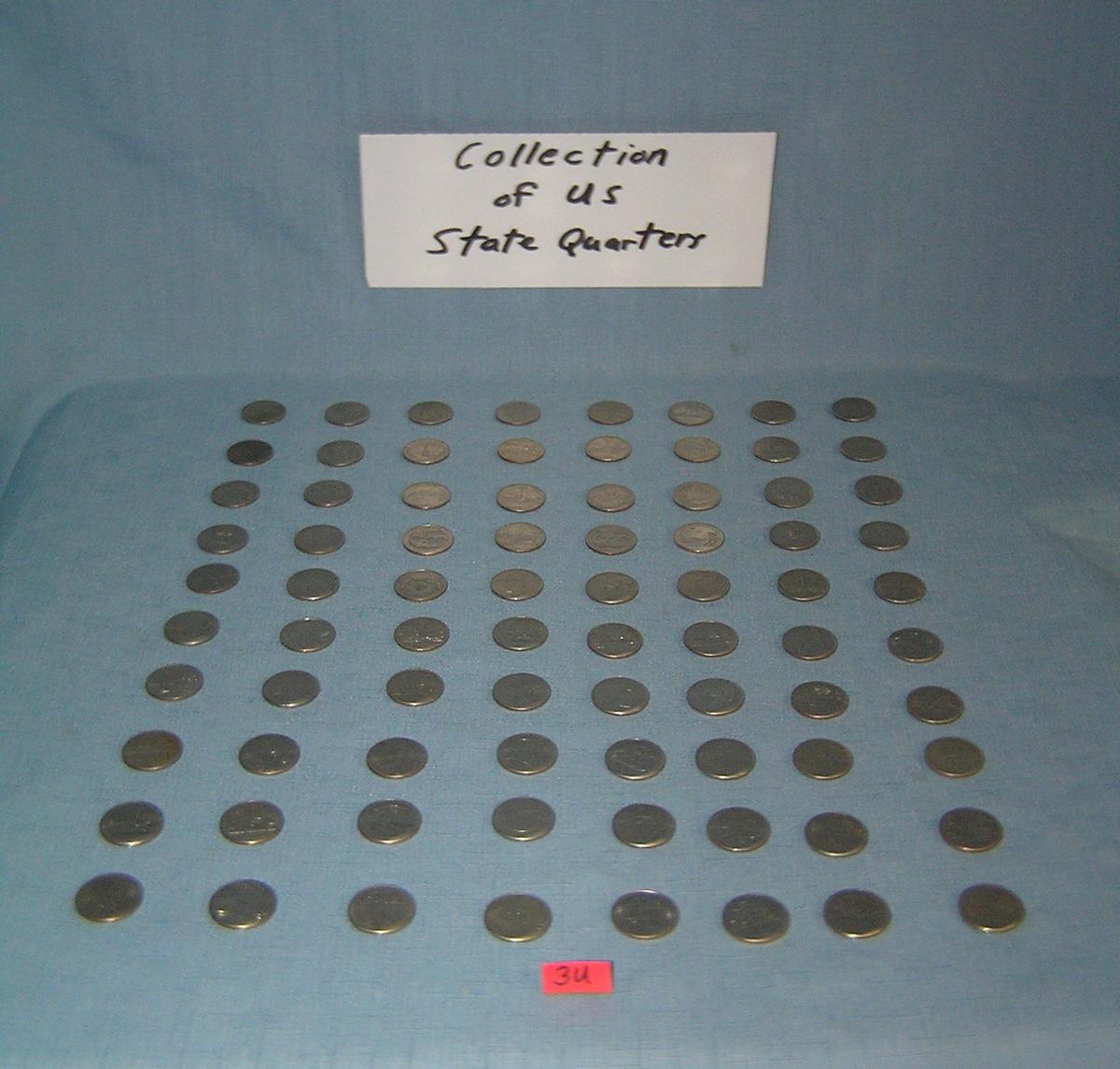 Huge collection of US American state quarters