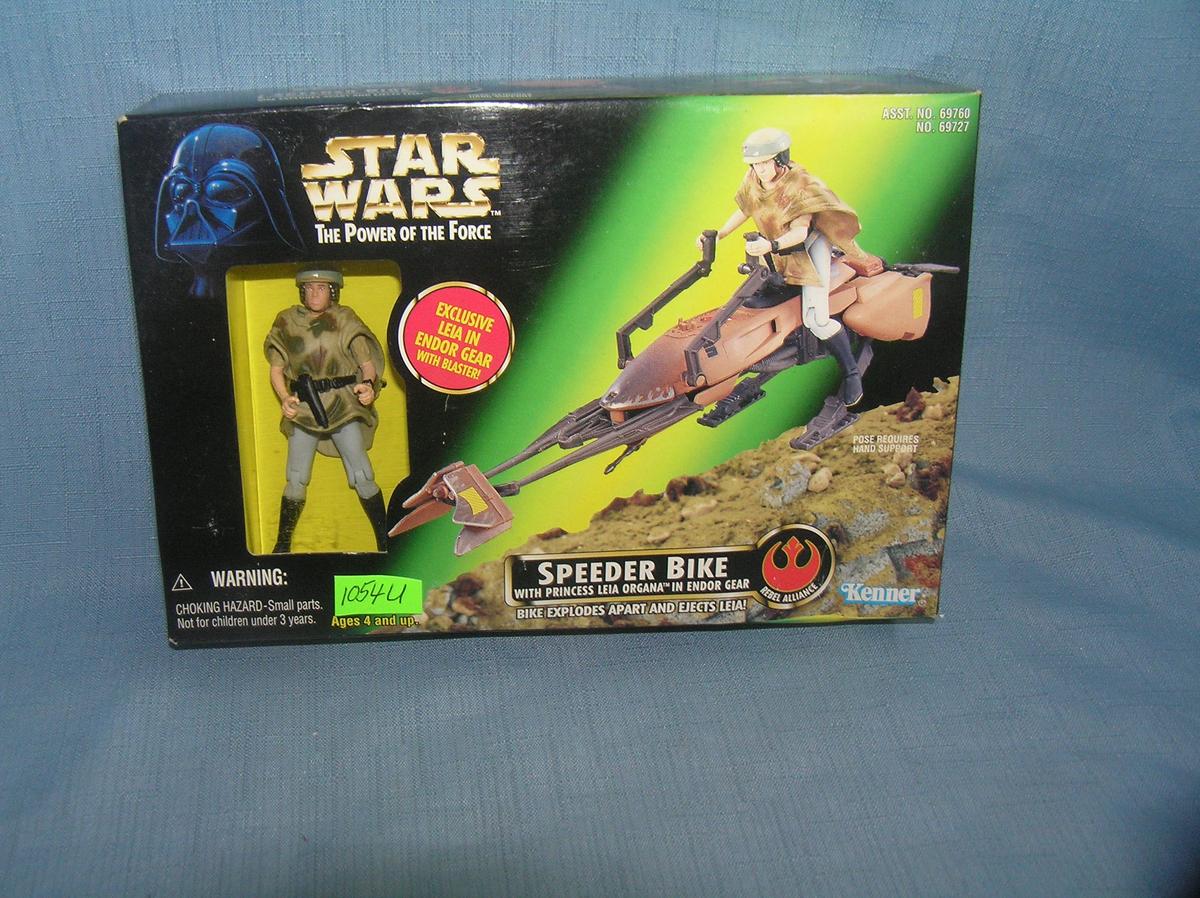 Star Wars action figure and speeder bike play set