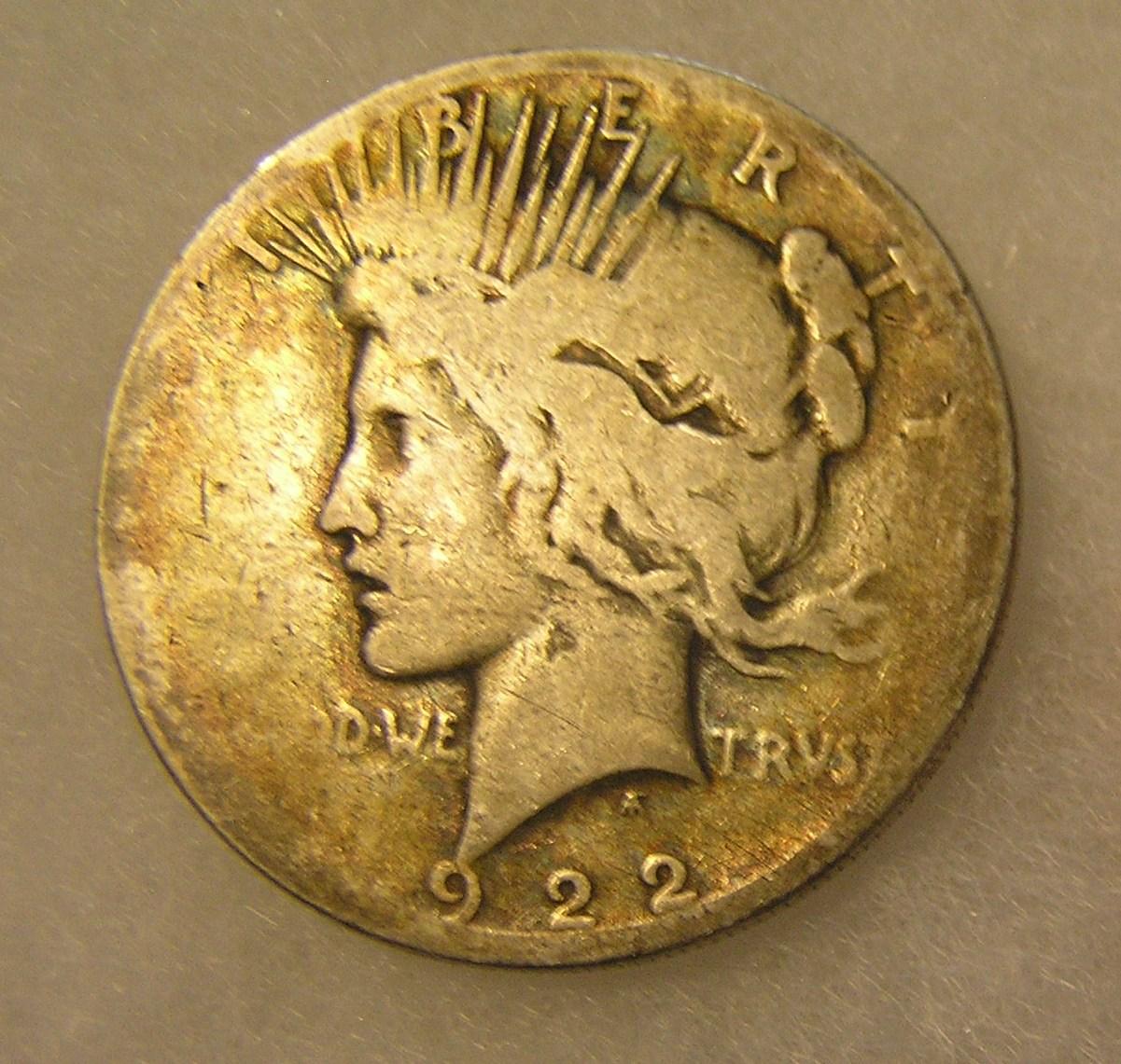 1922S Lady Liberty Peace silver dollar