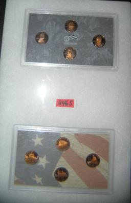 Pair of US mint sets featuring Lincoln pennies