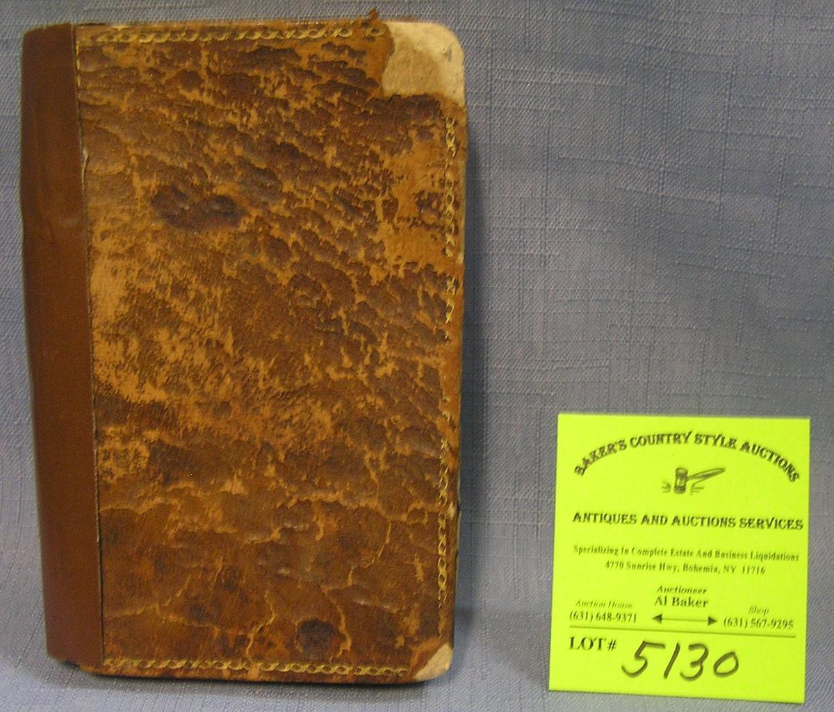 Antique leather book