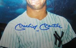 Vintage autographed mickey Mantle color photo