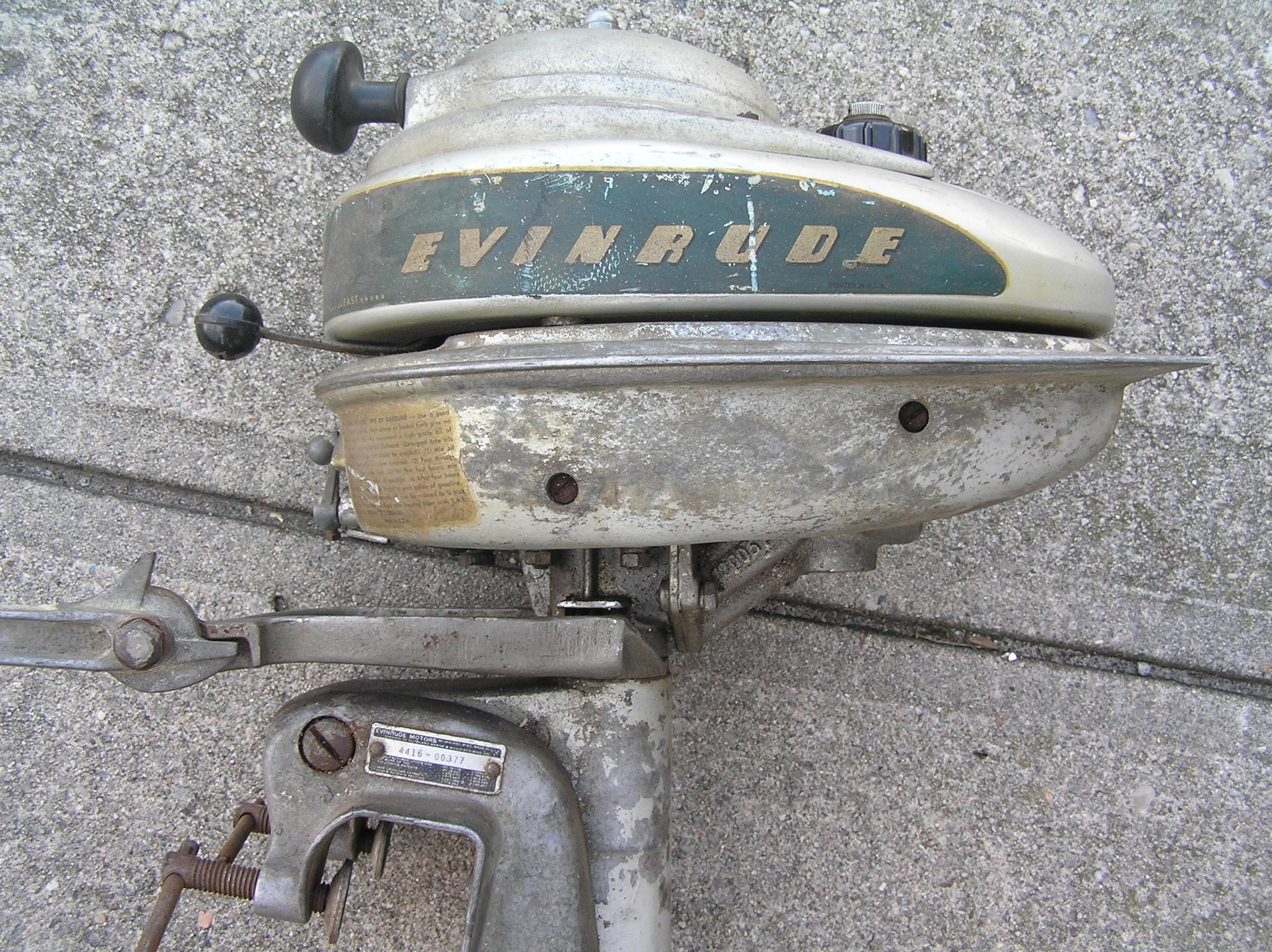 Antique Evinrude Sportsman outboard motor