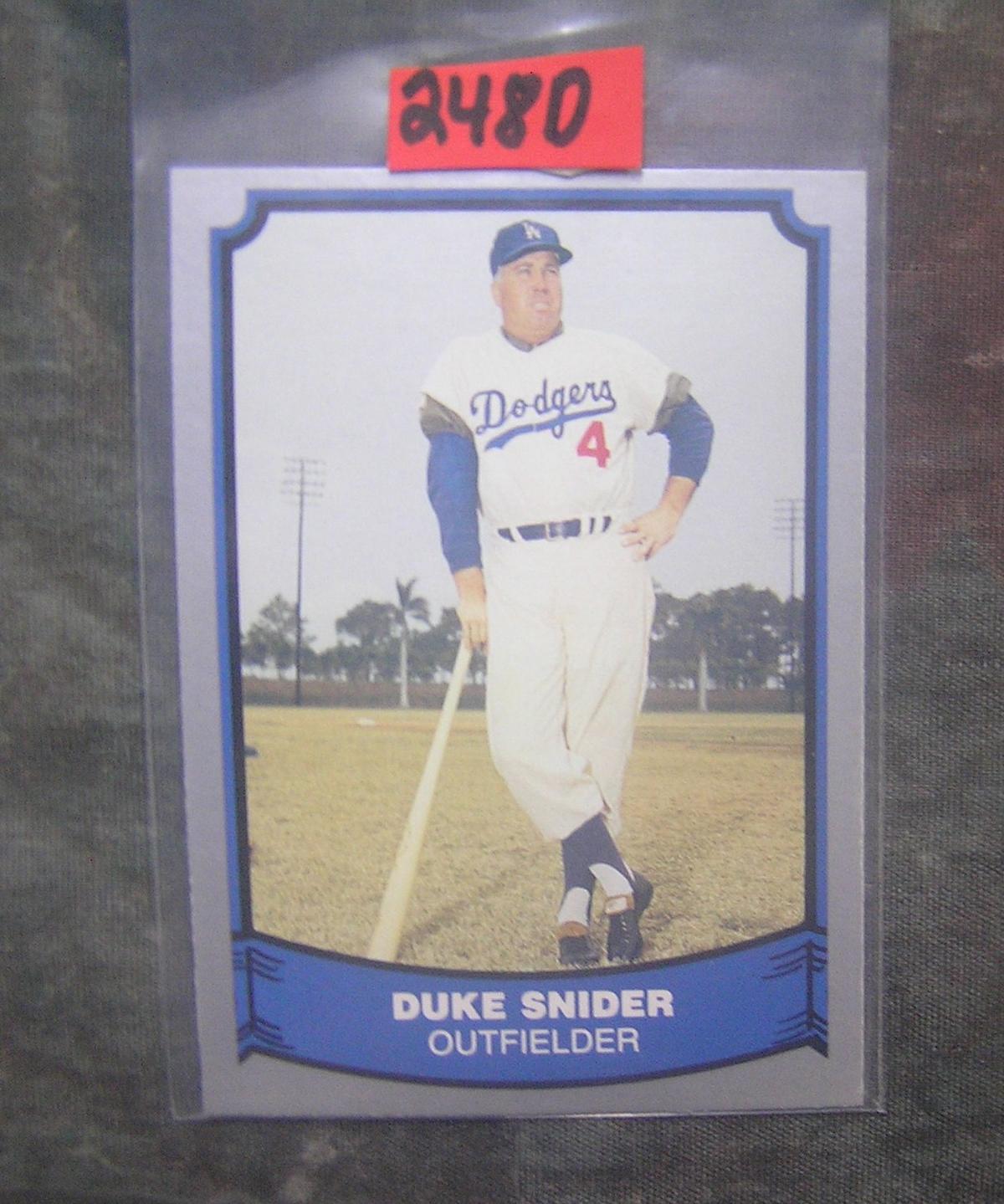 Duke Snider retro style style baseball card