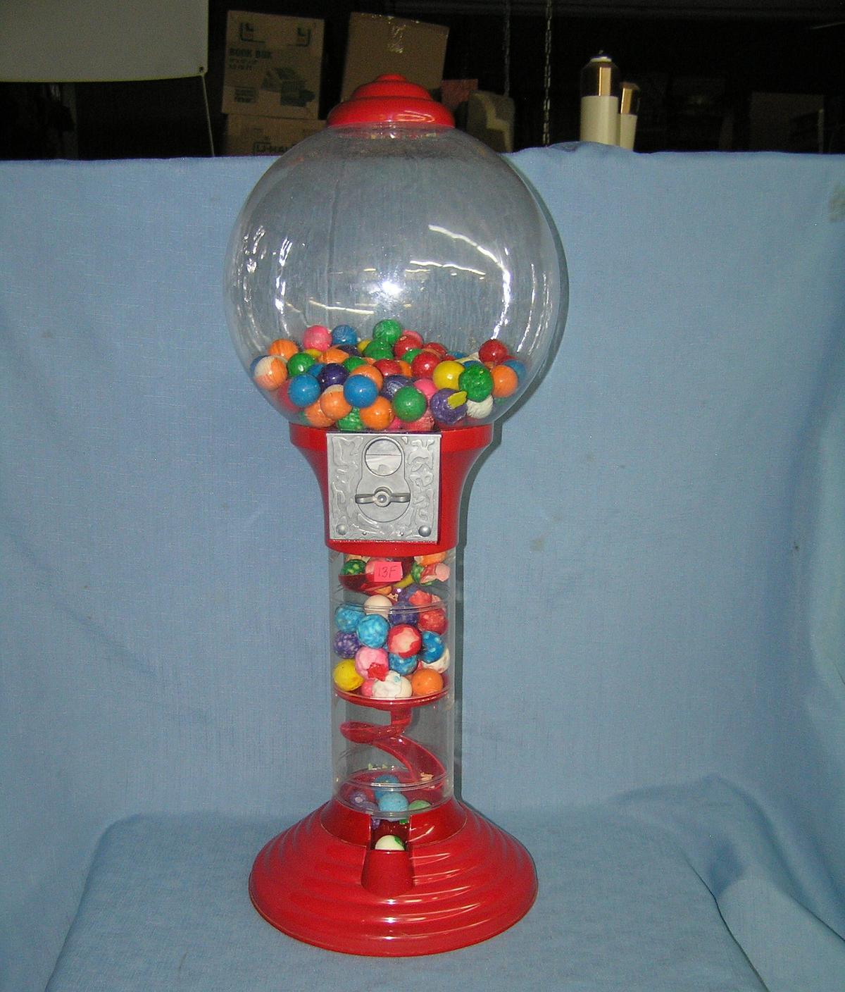 Modern free standing gum ball machine