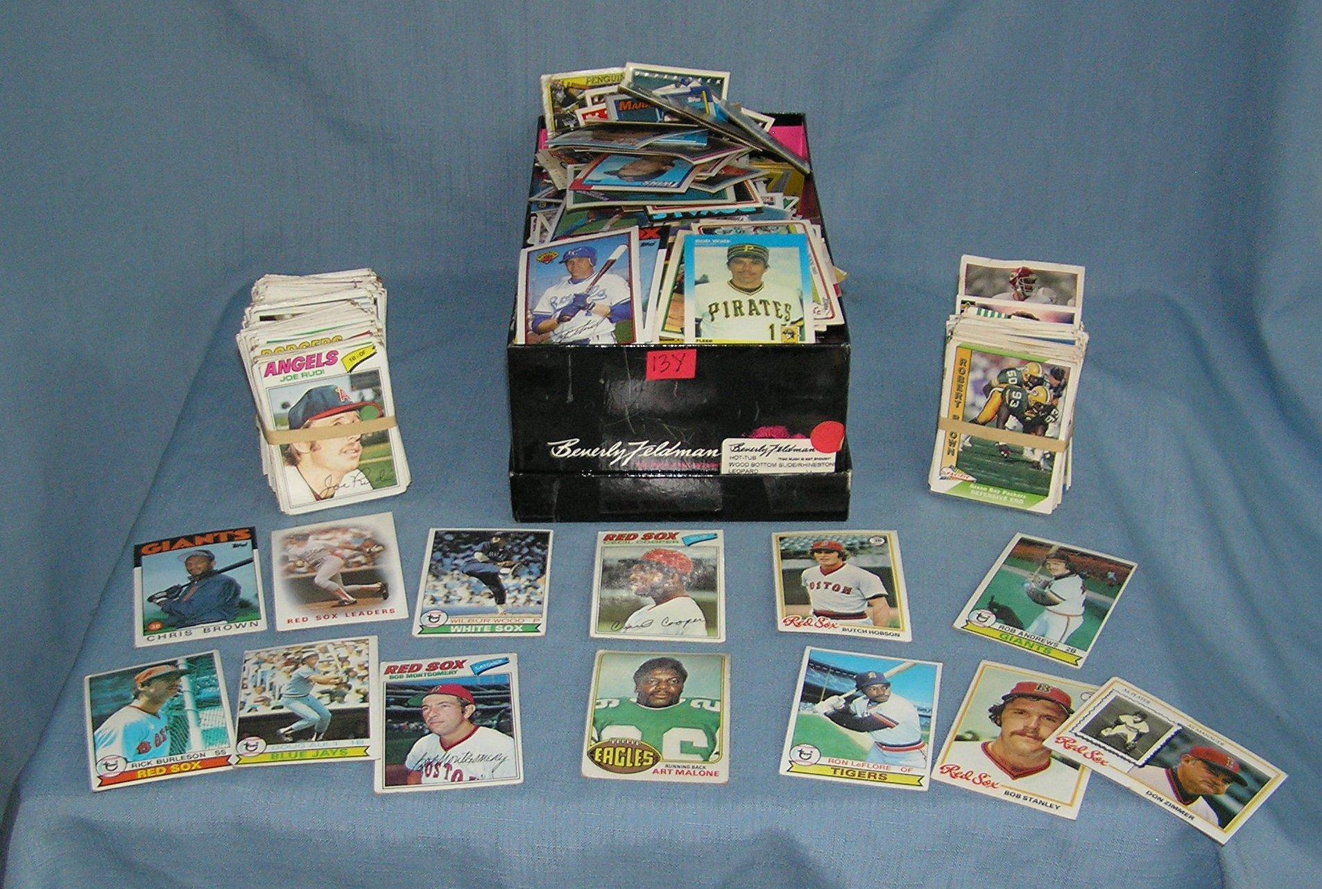 Estate shoe box lot of baseball cards