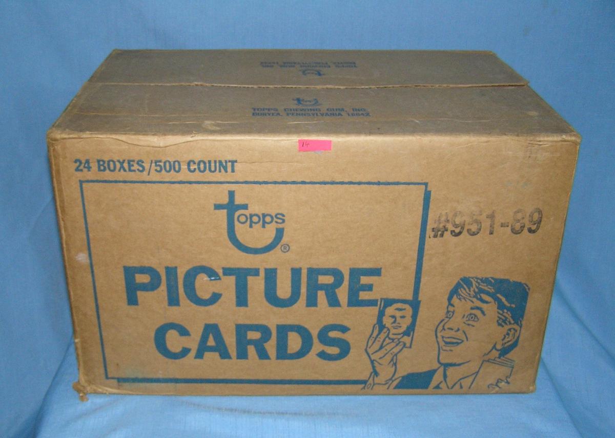 Large unopened case of Topps baseball cards