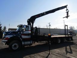 2012 International 7600 Flatbed w/ Crane