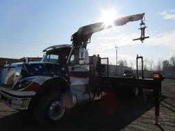 2012 International 7600 Flatbed w/ Crane