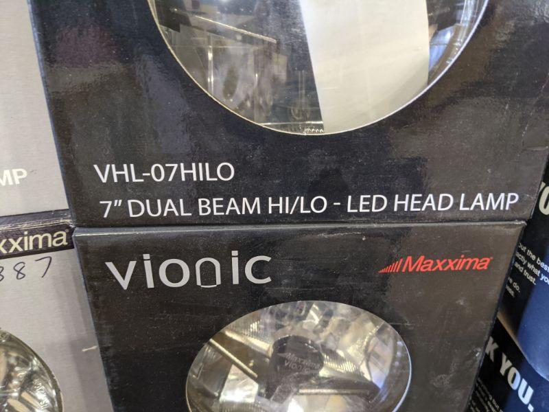 2 Maxxima Vionic 7" Dual Beam LED Head Lamps