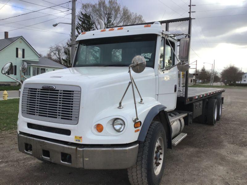 2003 Freightliner FL112 Flatbed W/ Moffett Hookup