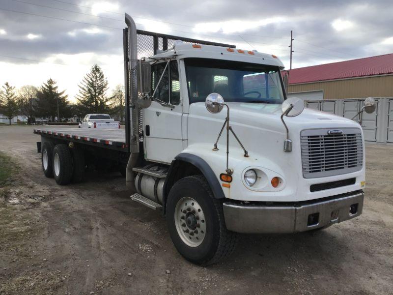 2003 Freightliner FL112 Flatbed W/ Moffett Hookup