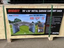 20'x30' Metal Garage Carport Shed
