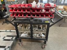 Rolling Parts Cart With Large Quantities of Stock