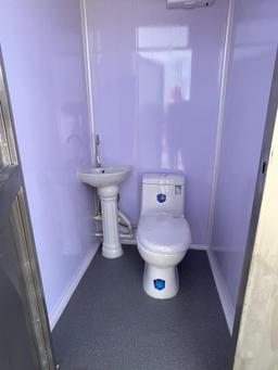 Double Stall Portable Toilet