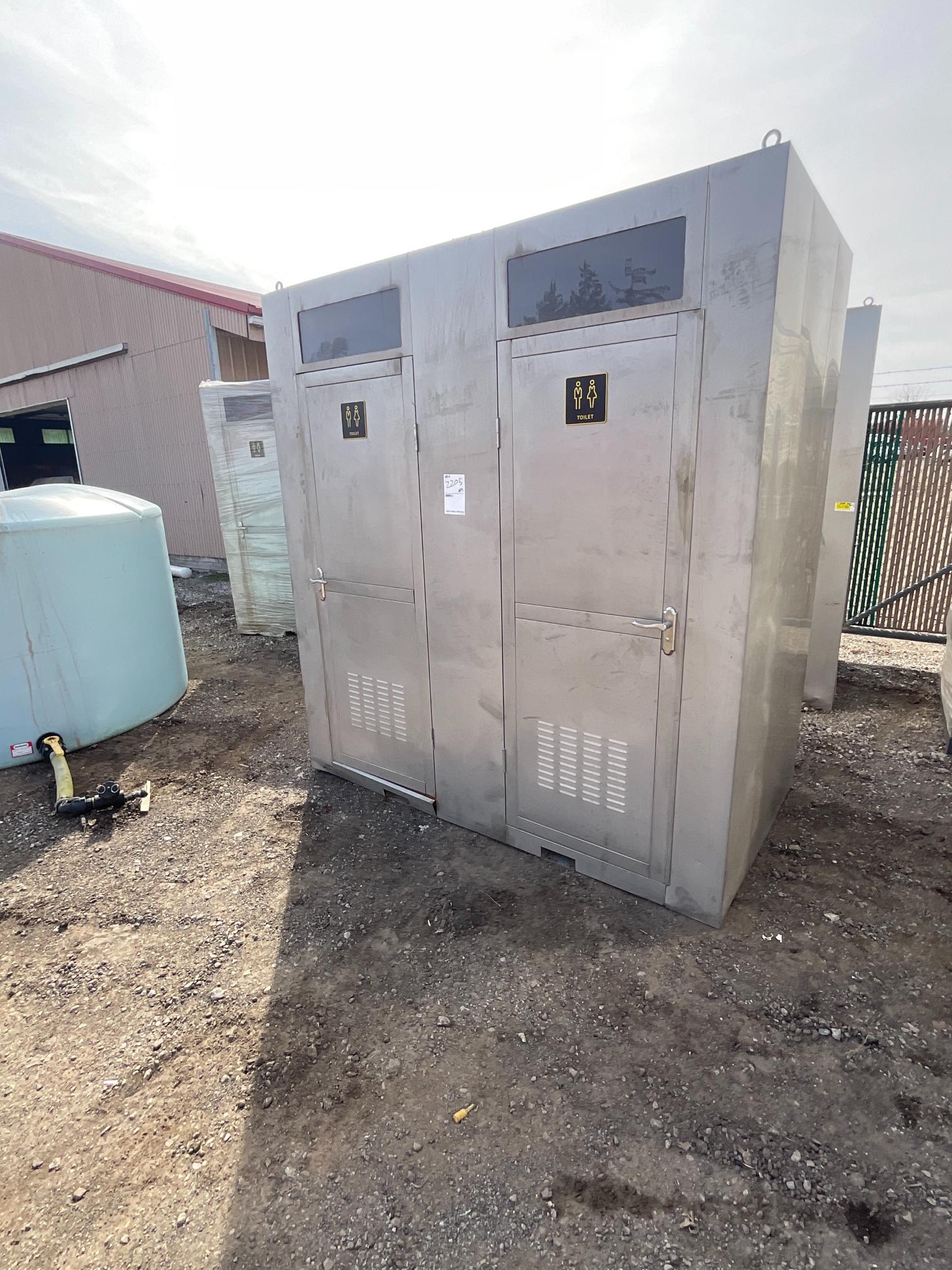 Double Stall Portable Toilet