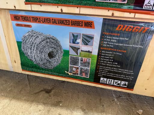 6,200 Ft High Tensile Triple Layer Galvanized Barbed Wire