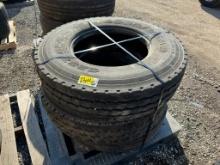 3 Goodyear G287 MSA 12R 22.5 Tires