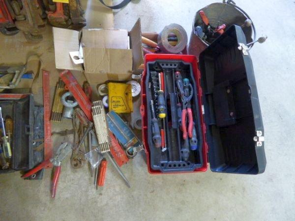 Hand Tools, Sockets, Shears, Etc.  (Lot)