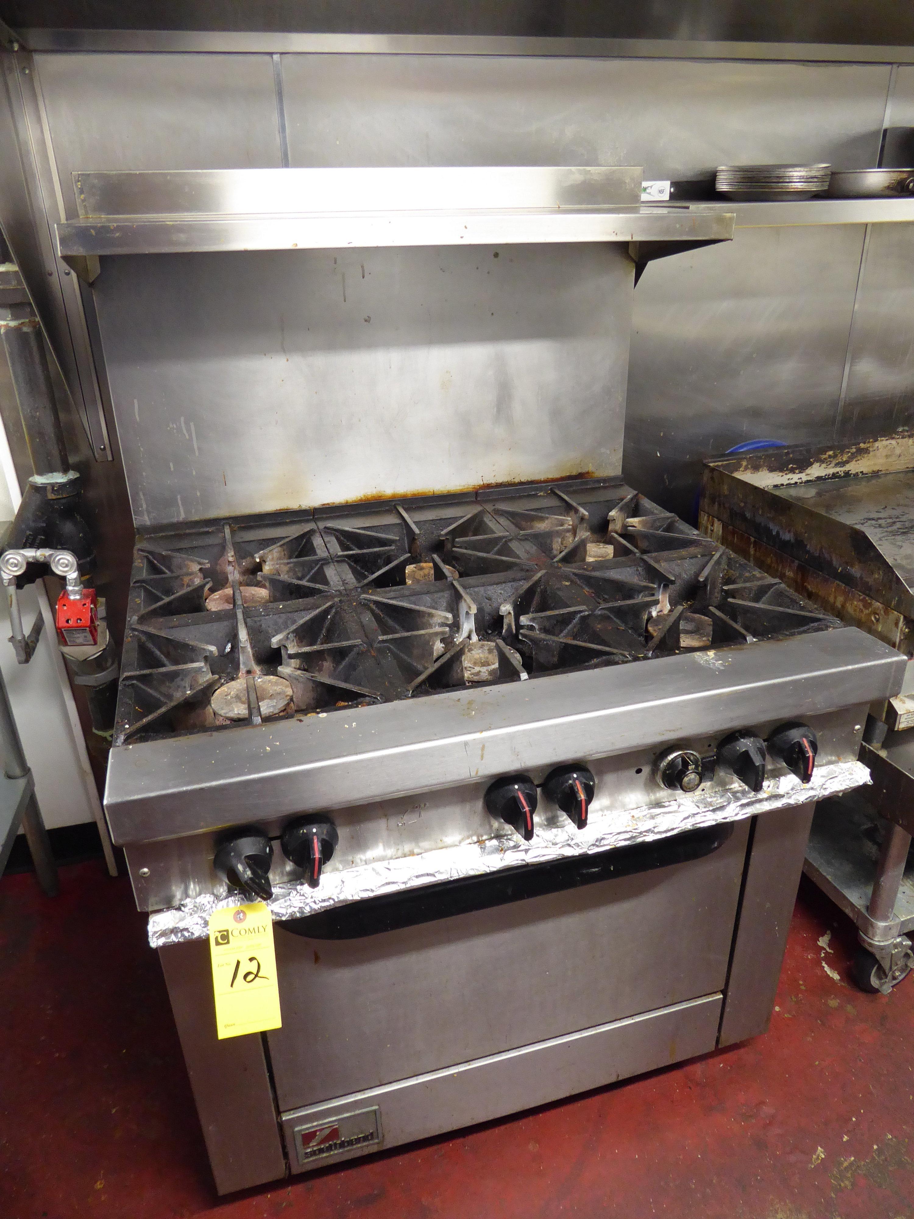 Southbend 36" Gas 6 Burner Range, m/n S36D   w/Standard Oven