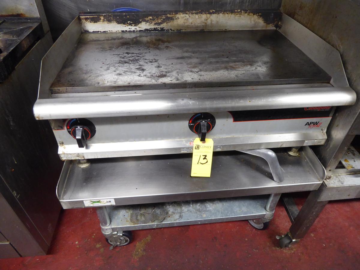 APW Wyott Champion 36" Gas Griddle w/Stainless Steel Stand