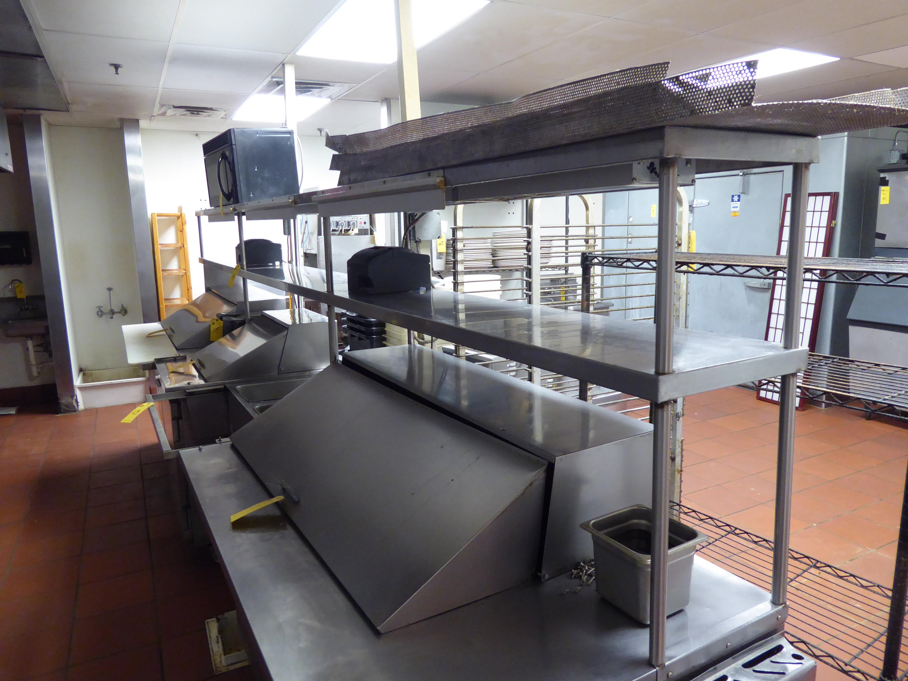 Shelf Unit, 15' w/ (2) Hatco Food Warmers