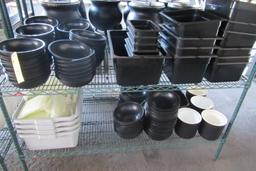 Plastic Storage Containers, Mixing Bowls, Bus Pans, Etc.   (Lot)