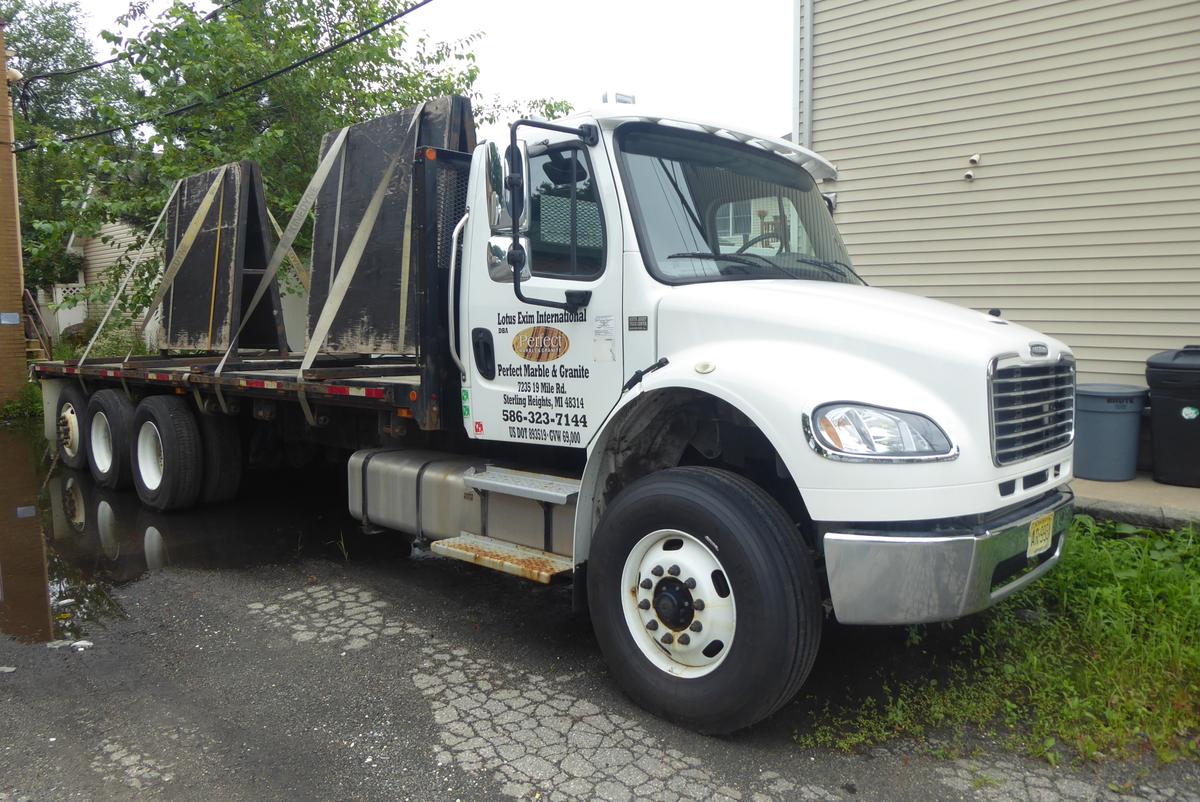 2014 Freightliner M2 106 Tri-Axle Flatbed Truck