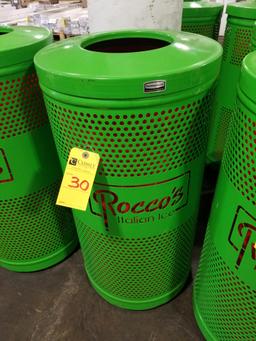 Rubbermaid Silhouettes Round Designer Recycling/Trash Receptacle