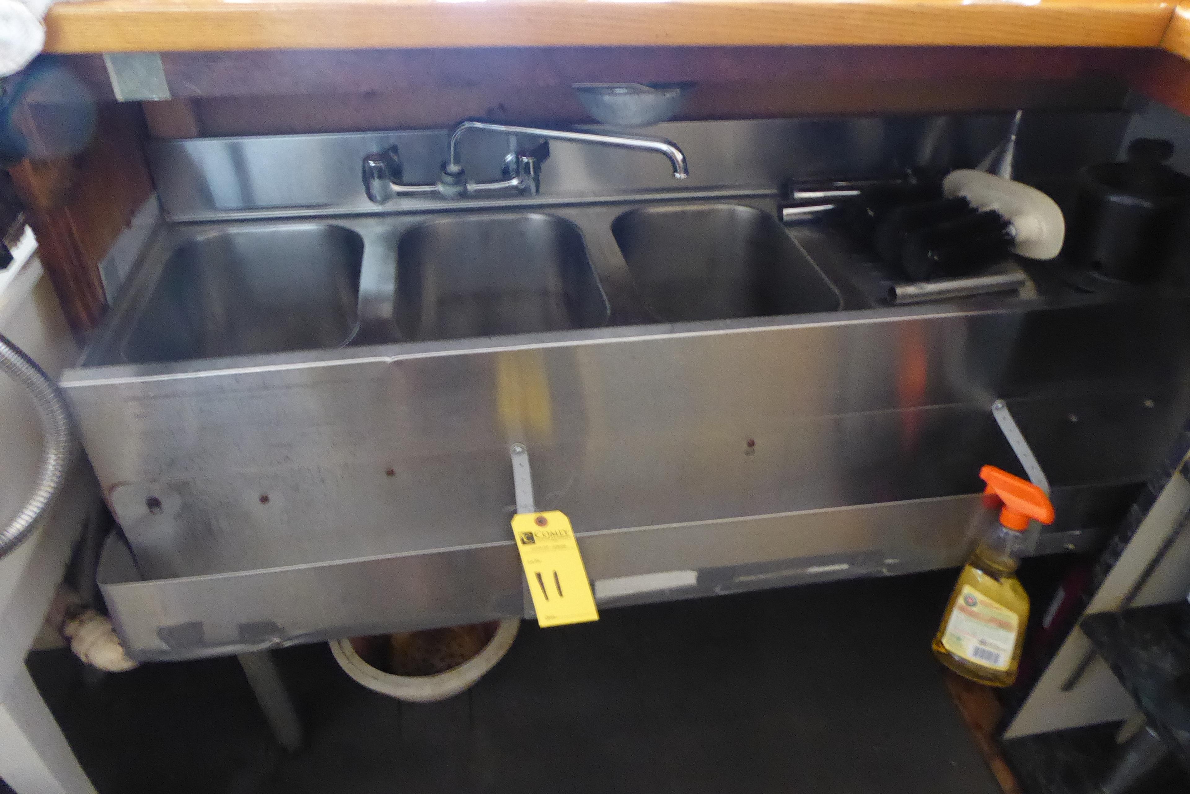 Bar Sink, 3-Bay