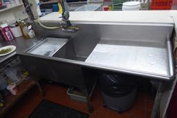 Dishwashing "L" Shape Sink, 12'L