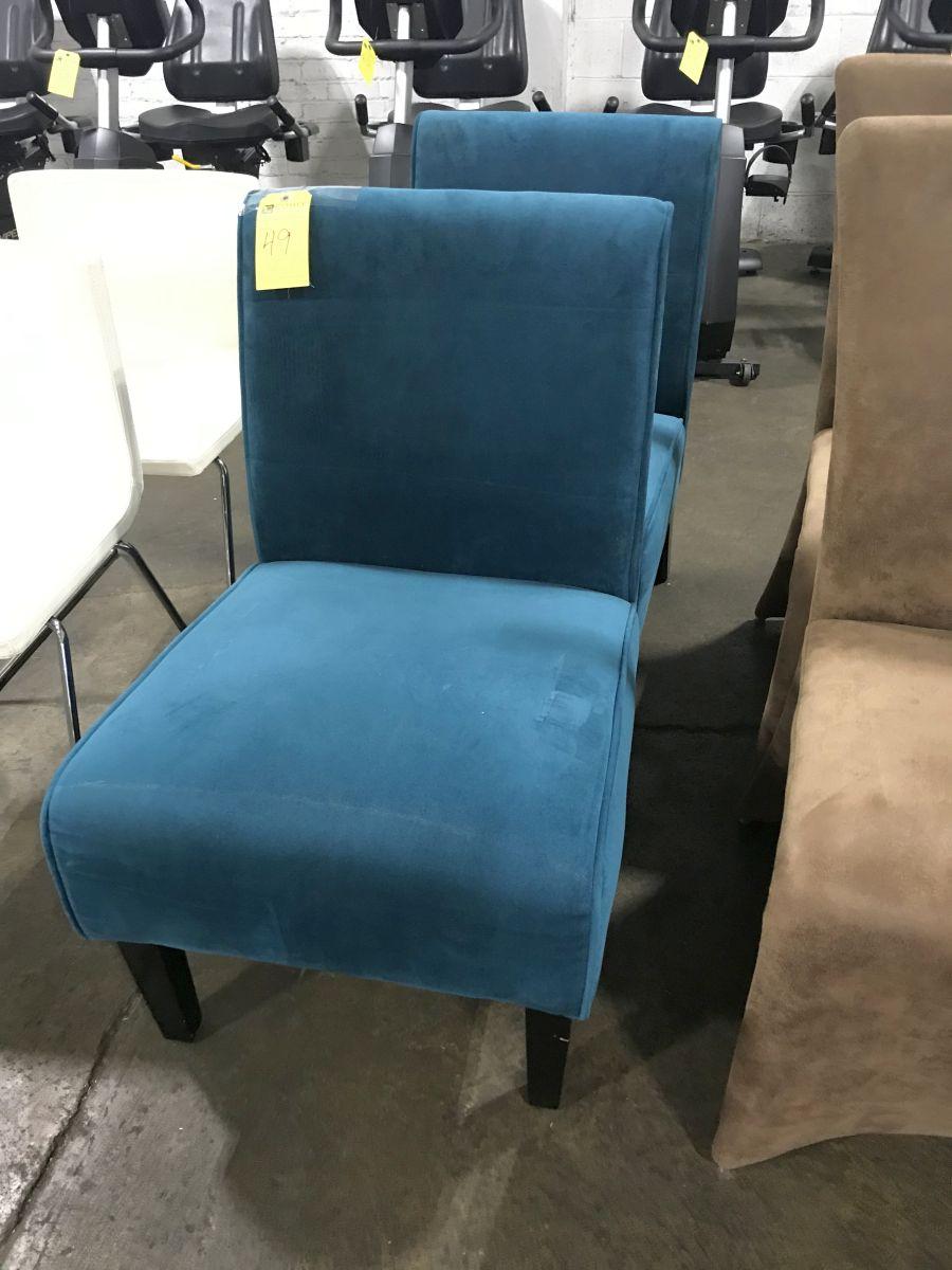 Upholstered Chair, Teal