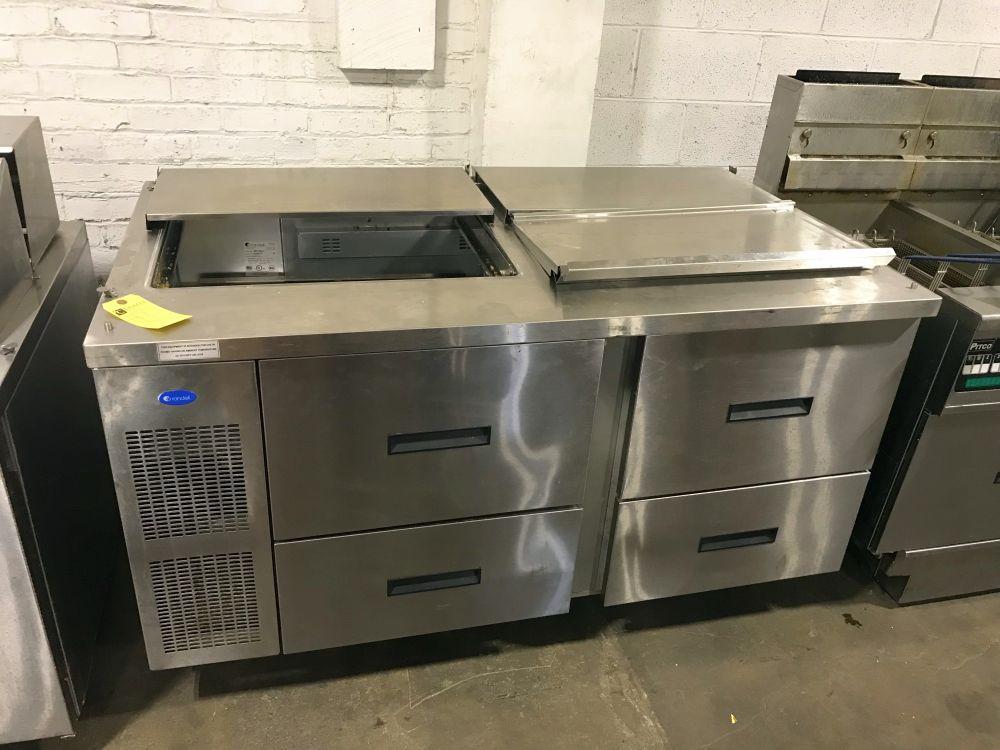 Randell 60" Refrigerated Prep Station w/Refrigerated Cabinet