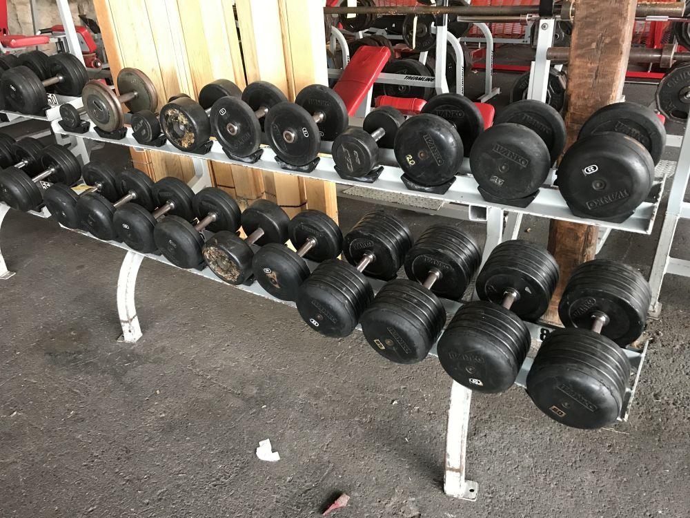 Dumbbell Rack w/Miscellaneous Dumbbells