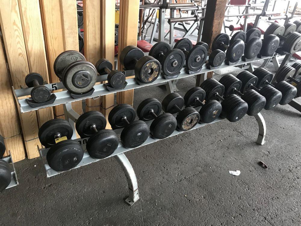 Dumbbell Rack w/Miscellaneous Dumbbells