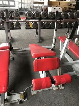 Streamline Decline Weight Lifting Bench w/Bar