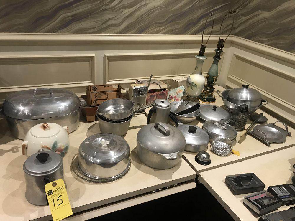 Antique Kitchenware, Lamps, Etc.