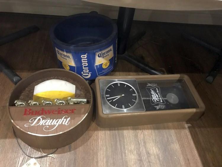 Beer Sign, Clock & Cooler