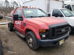 2008 Ford F-350 XL Super Duty Single Axle Flatbed Truck