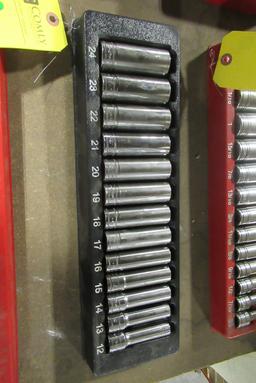 Snap-On 13 Pc. Deep Socket Set, 12mm-24mm