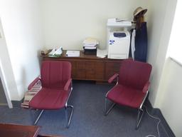 Contents of Room:  Desk, Chairs, File Cabinet, Credenza, Shelf, Etc. (Lot)