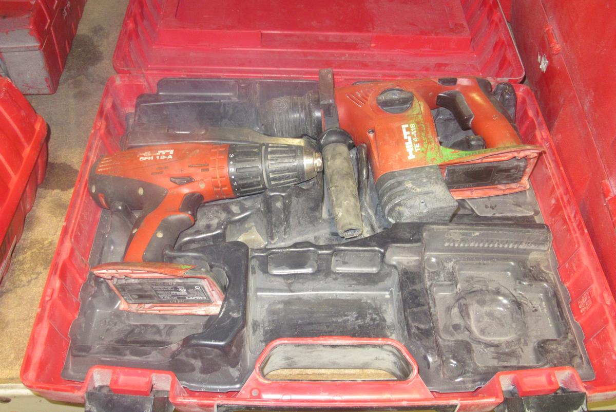 Hilti TE-4-A18 Cordless Hammer Drill & SFH18A Drill w/Case (No Batter & Charger)