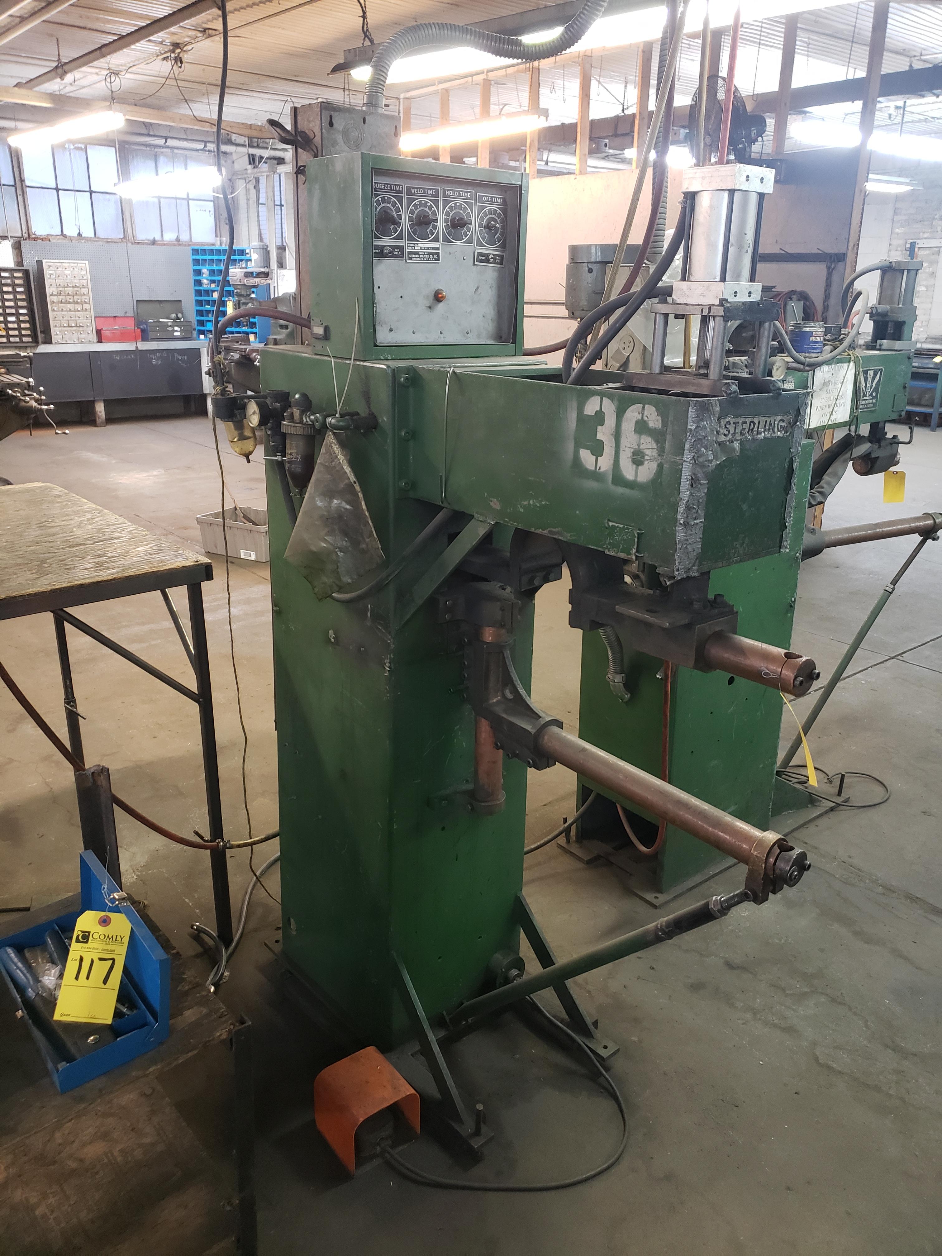 Sterling Spot Welder, m/n 2SP24ASB, s/n 3122