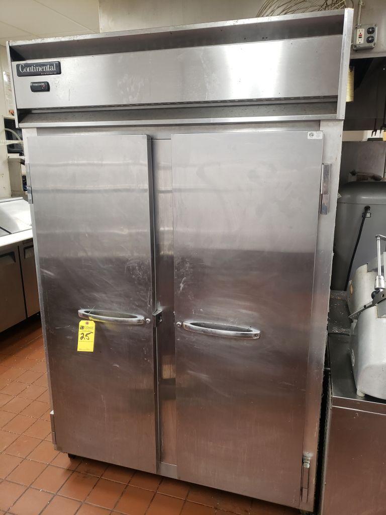 Continental S.S. Dbl. Door Refrigerator, m/n 2R, s/n 156C1273